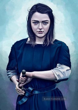 Zauberwelt Werke - Porträt von Arya Stark als Krieger Spiel der Throne